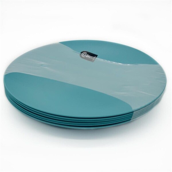 Coza 6-Pc Plastic Dish Set Only dishes 10 Inch Diameter BPA Free, Blue - 992404500