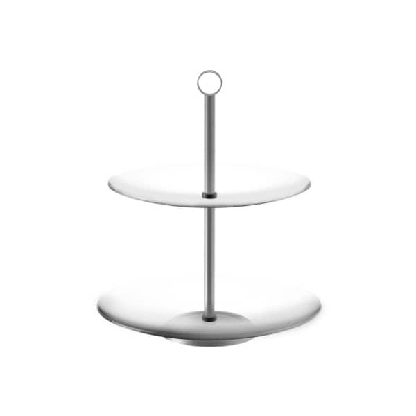Hastings Home 2-tier Dessert Tower, Round Glass Display Stand for Cookies, Cupcakes, Hors d'oeuvres for Parties - 129274FGP