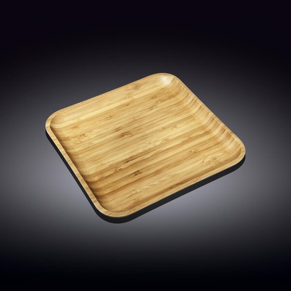 Wilmax WL-771023-A 10 x 10 in. Bamboo Plate, 48PK - WL-771023/A