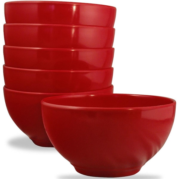 Reston Lloyd Red - Melamine Dinner bowl Set -6-bowls - 73600SET