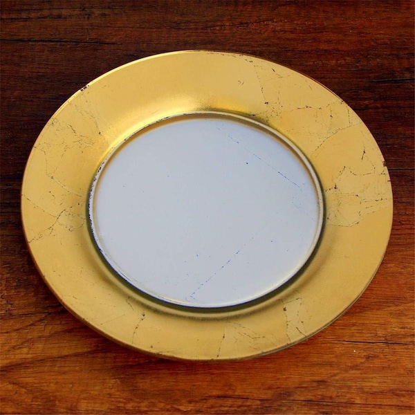 Red Pomegranate Red Pomegranate  Gilt Eclipse Dinner Plates, Silver & Gold - Set of 4 - 4983-1