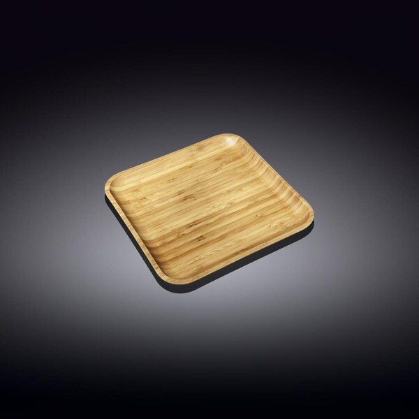 Wilmax WL-771017-A 4 x 4 in. Bamboo Plate, 120PK - WL-771017/A