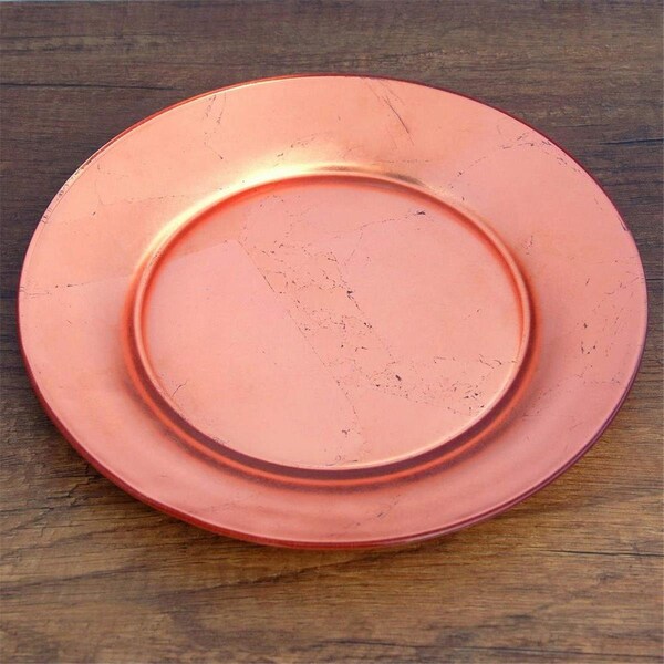 Red Pomegranate Red Pomegranate  Gilt Premiere Dinner Plates, Rose Gold - Set of 4 - 4981-3