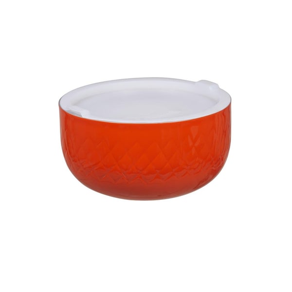 Bon Chef Diamond Coll Cold Wave Bowl Inc. Cover   12" Dia X 6 1/2" H  7 Qt - 9316DIORANGE
