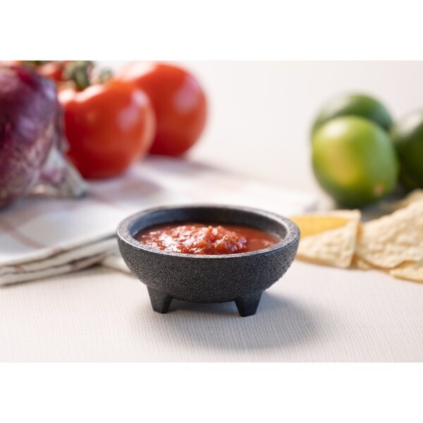 Service Ideas Salsa Bowl 4 Piece Set, 4 oz each, Black - MB4BL