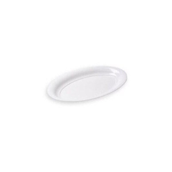 Ricki&Aposs Rugs White 14in. x 21in. Oval Serving Tray - RI3488535