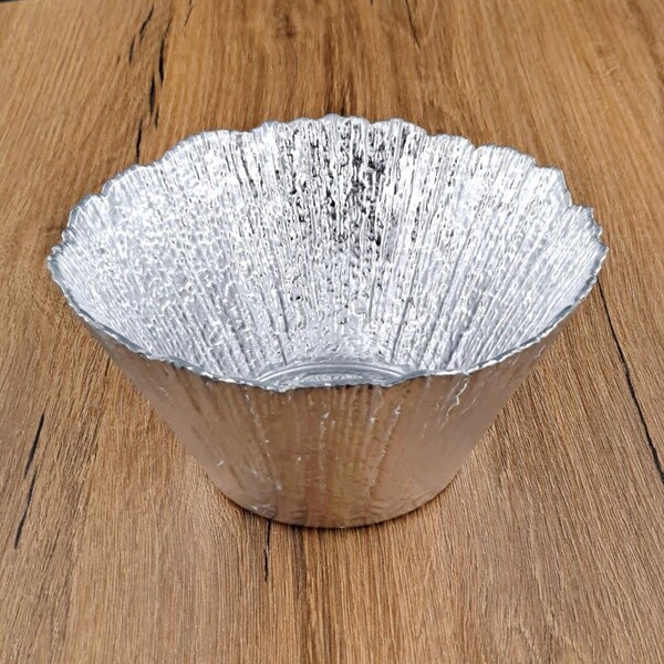 Red Pomegranate Collection 6 in. Coral Side Bowls, Silver - Set of 4 - 4780-2