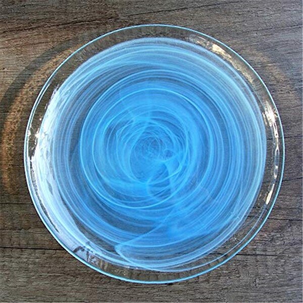 American Granby Red Pomegranate  Nuage 8 in. Salad Aqua Plates - Set of 4 - 4811-6