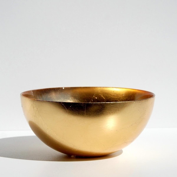 Pisos 8 in. Gilt Gilded Glass Serve Bowl, Gold - PI3182506