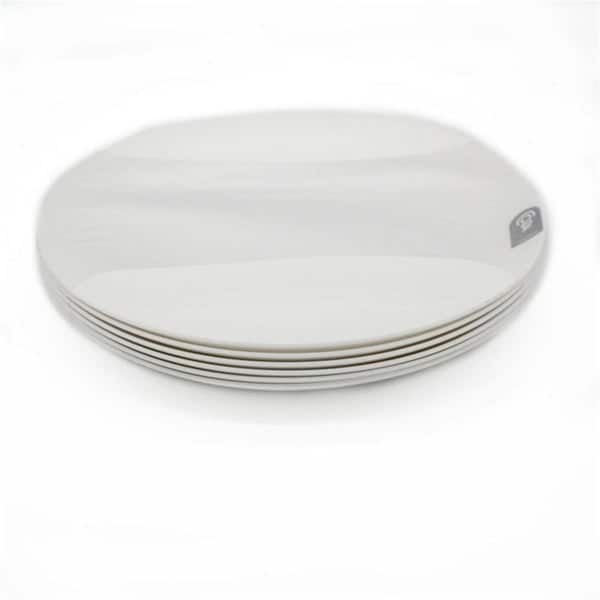 Tarifa 6-Pc Plastic Dish Set Only dishes 10 Inch Diameter BPA Free, White - TA2968743