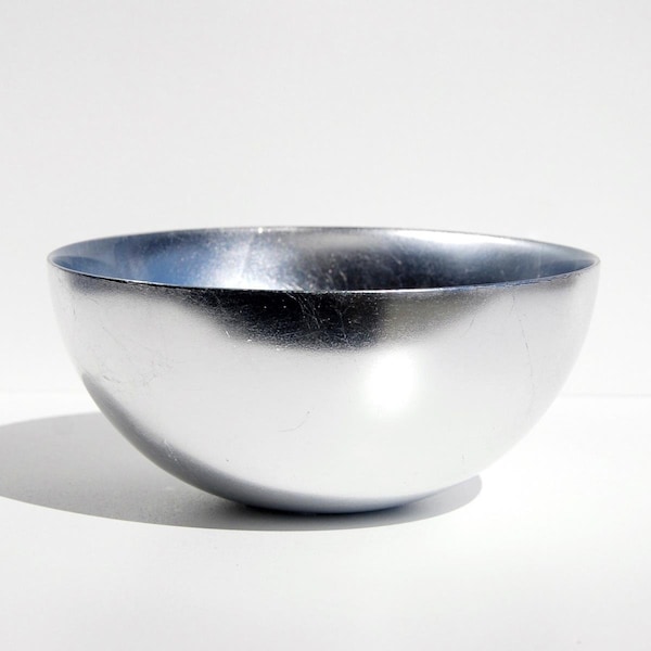 Pisos 8 in. Gilt Gilded Glass Serve Bowl, Silver - PI3183133