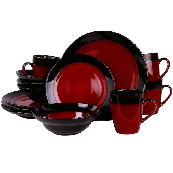 Elama Tanizia High Gloss Dinnerware, 16PK - EL-TANIZIA