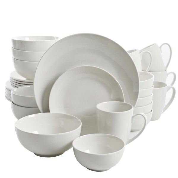 Gibson Home Ogalla Porcelain Dinnerware Set, White - 30 Piece - 105966.3