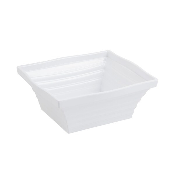 Bon Chef Americana Square Bowl 10 1/4"L X 9"W X 4" 4Qts 16Oz - 53102WHITE