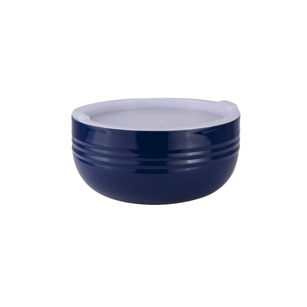Bon Chef Cold Wave Bowl & Stacking Cover  9 7/8" Dia X 4 3/4" H  3 1/2 Qt - 9319COBALTBLUE