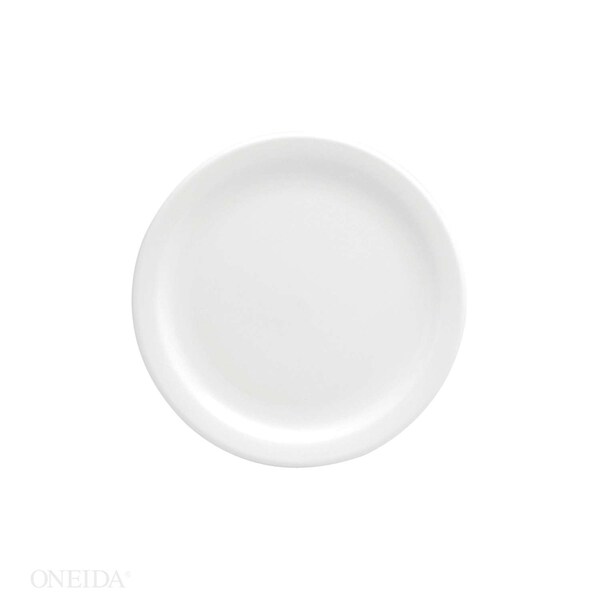 Oneida Oneida 6.375" Buffalo Bright White Narrow Rim Plate, PK36 - F8000000118