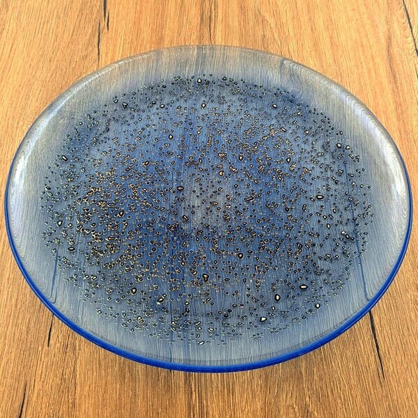 Red Pomegranate Collection 11 in. Isla Dinner Plates, Indigo & Bronze - Set of 4 - 4962-7