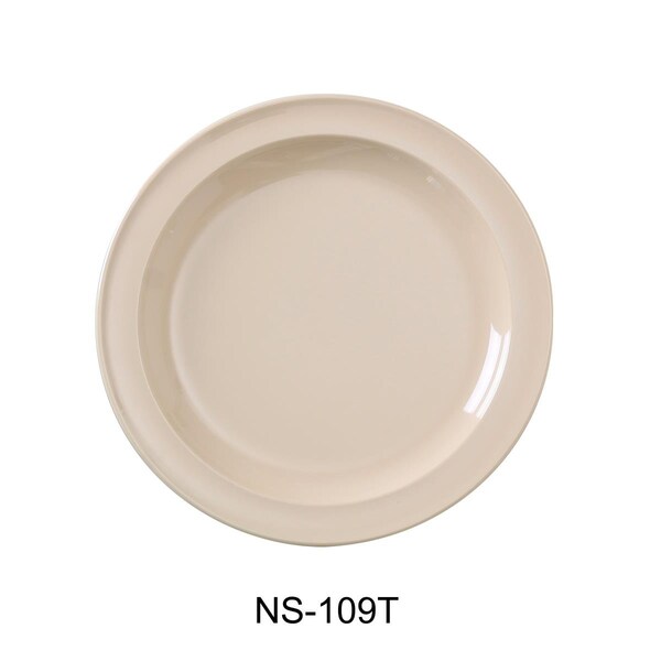 Yanco 9 in. Nessico Round Dinner Plate, Tan, 24PK - NS-109T