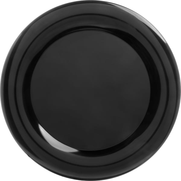 Carlisle Foodservice Wide Rim Round Platter, 19", Blk, PK4 - 4440603