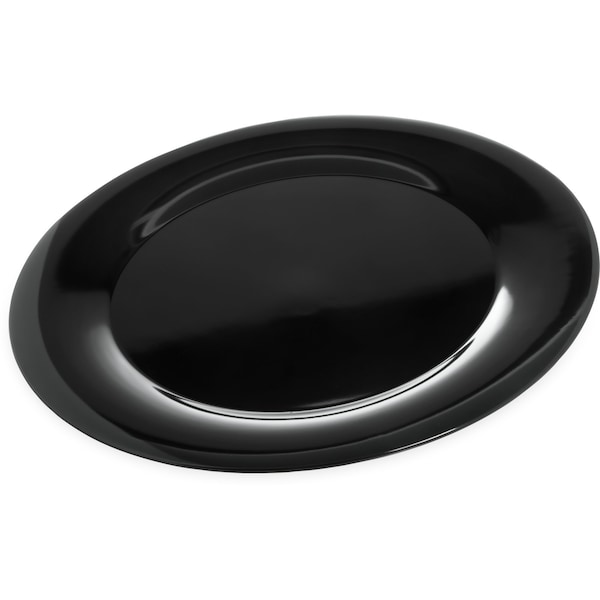 Carlisle Foodservice Wide Rim Round Platter, 19", Blk, PK4 - 4440603