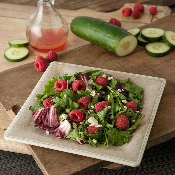 Carlisle Foodservice Melamine Sq. Salad Plate, 8.5", Adb, PK12 - 6402370