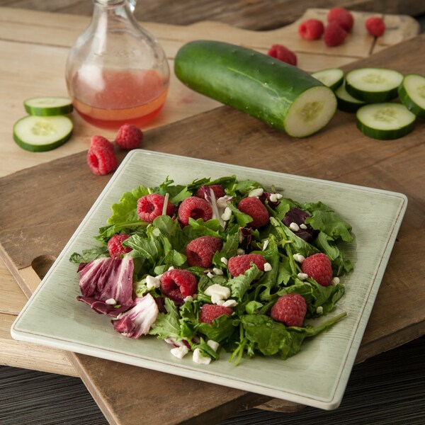 Carlisle Foodservice Melamine Square Salad Plate, 8.5", Jd, PK12 - 6402346