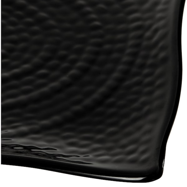 Carlisle Foodservice Rect Textured Platter, 13.5x9.25", Blk, PK4 - 4452003