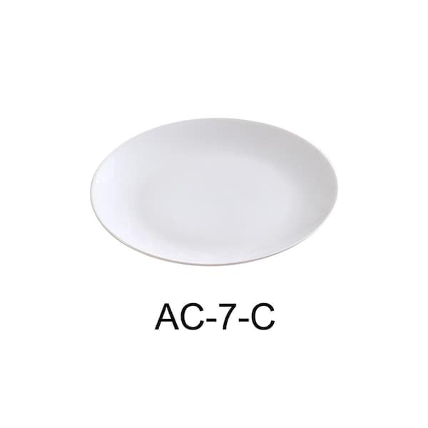 Yanco 7 in. ABCO Coupe Plate - Porcelain, Super White, 36PK - AC-7-C