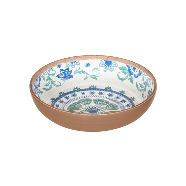 Tarhong TarHong Multicolored Melamine Rio Turquoise Floral Bowl 8 in. D 1 pc - PAN5080TMBTF