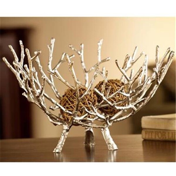 Spi Home- San Pacific Intl SPI Home- San Pacific Intl 50662 Twig Bowl - Cast Iron - 50662