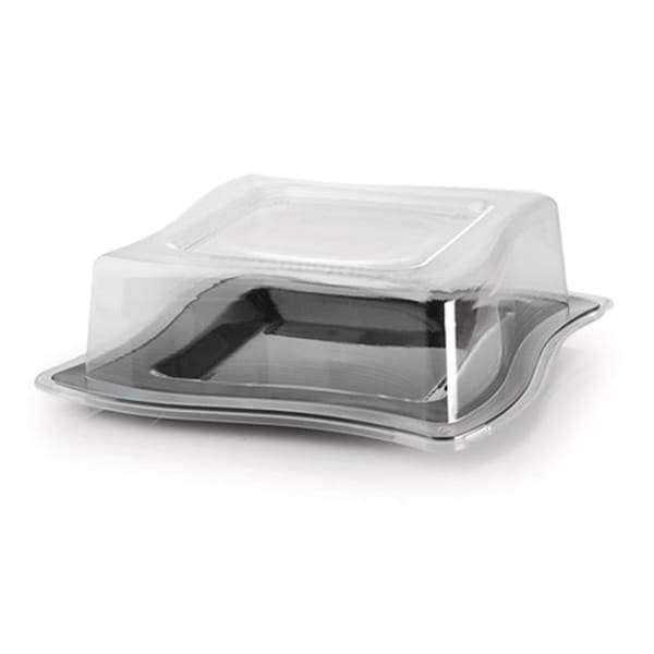 Fineline Settings Clear Square Dinner Plate Lid - 109-L