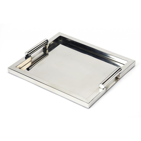 Tarifa 2 x 17.5 x 15 in. Modern Stainless Steel Serving Tray - TA3093612