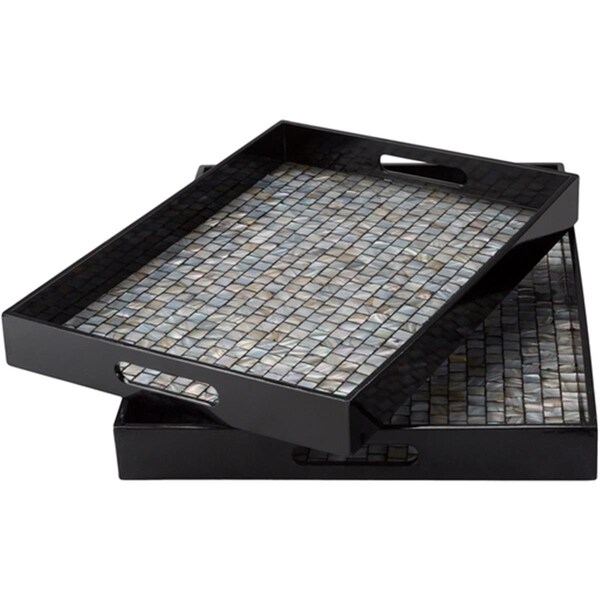 Livabliss Alessandra 15 x 20 x 2 in. Tray, Multi Color - ALS001-SET