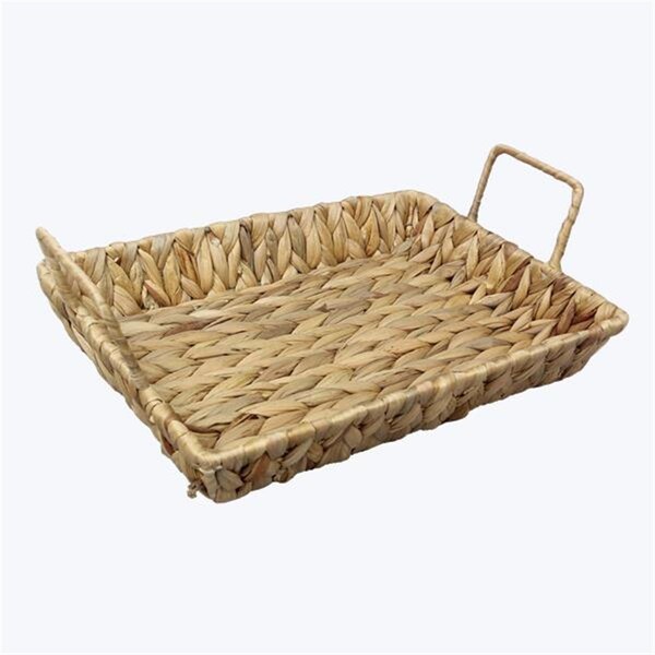 Desorden 14 in. Natural Fiber Woven Tray - DE3286392