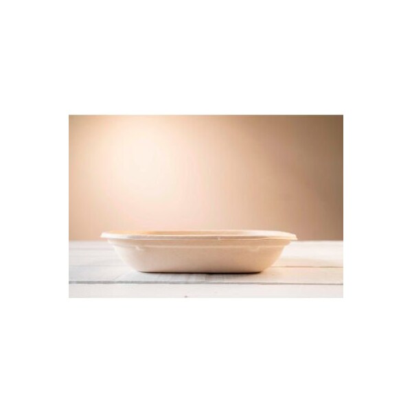 Total Papers Total Papers Eco-Friendly Tray, 20 oz., Wheat Stalk Fiber, 400 pcs. - WS-T020