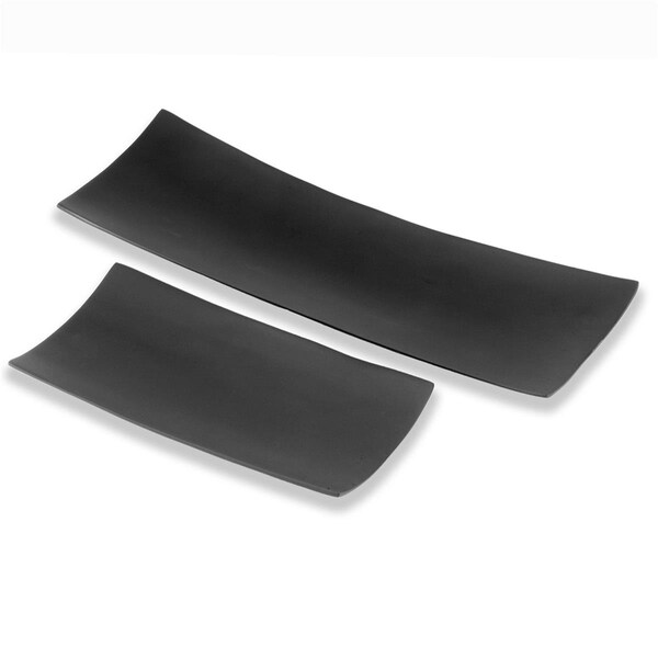 Tarifa 6 x 18 x 2 in. Larga Black Trays - Set of 2 - TA3093895