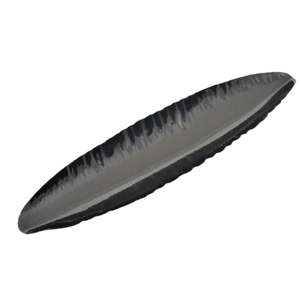 Jiallo Large Canoe Boat Platter Gun Metal Finish - CA72320