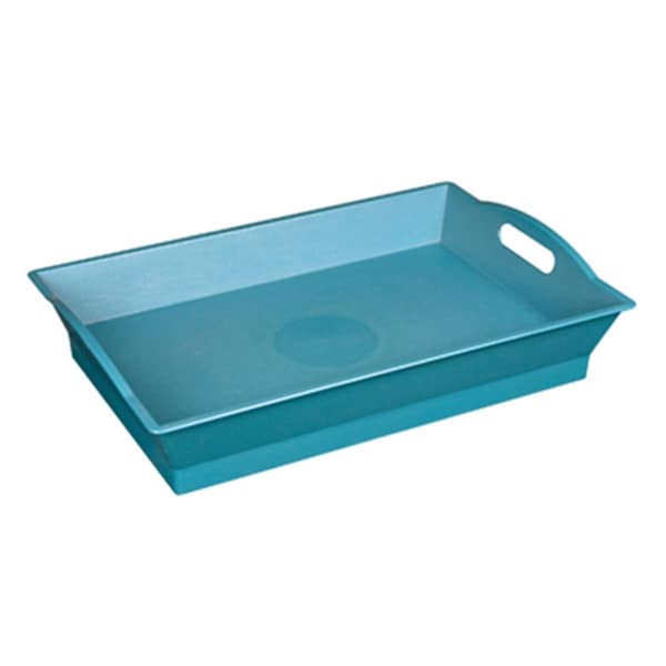 Perro Chino TRAYSAQUA-6 PVC Serving Tray, Aqua - Small, 6PK - PE3036497