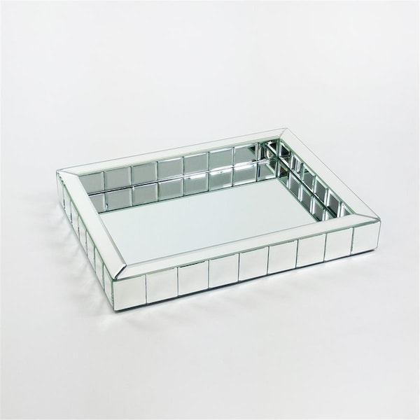Wayborn 14.5 x 11 x 2 in. Beveled Mirror Tray, Mirror - MB206