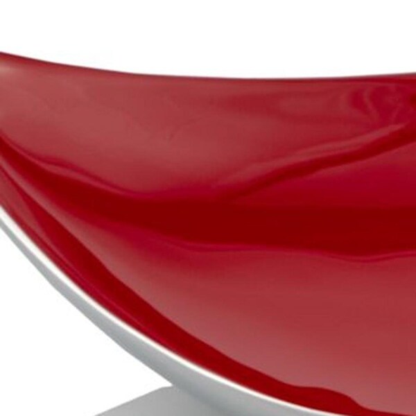 Homeroots HomeRoots 354585 14 x 14 x 4 in. Buffed & Poppy Red Trigon Tray - Poppy Red - 354585