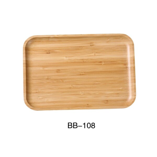 Cocinando 8.25 x 5.5 x 0.75 in. Rectangular Tray, Bamboo, 24PK - CO4240964