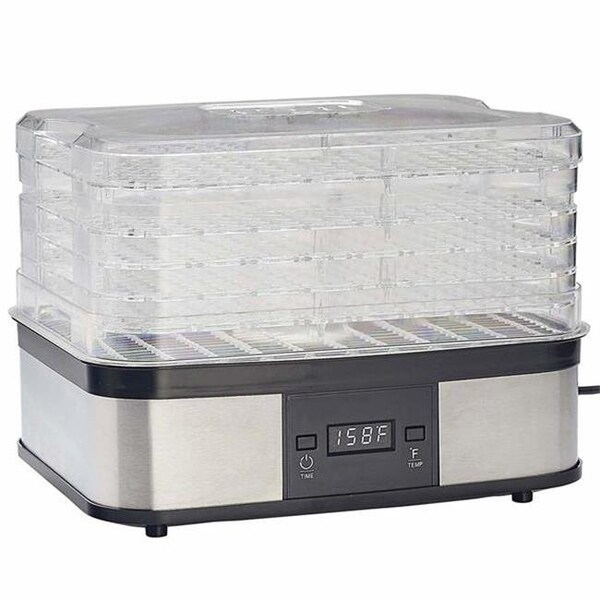 Lem Products Lem Products 6015129 3.5 sq. ft.Lem 5 Trays Food Dehydrator; Silver & Black - 6015129