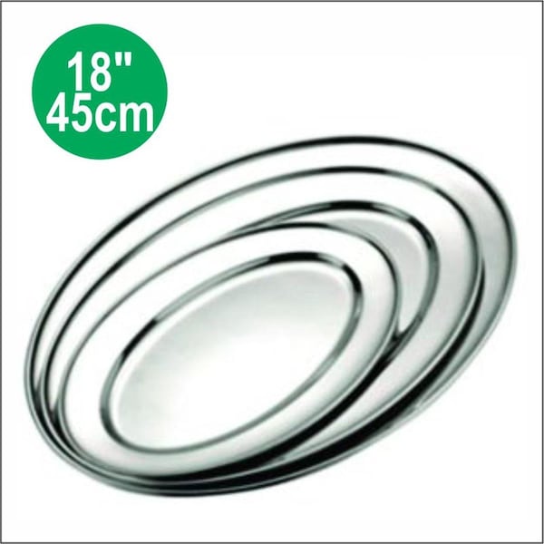 Star Dist 18 in. Stainless Steel Oval Tray - 2364