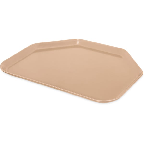 Carlisle Foodservice Fbrgl Tray Trapezoid, 18x14", Almond, PK12 - 1713FG095