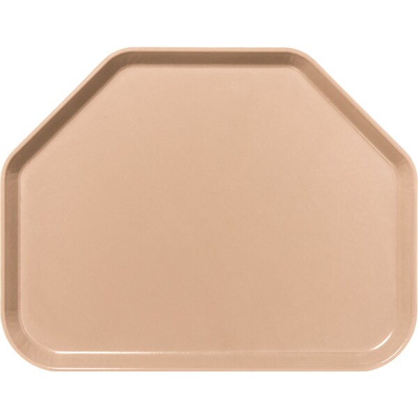 Carlisle Foodservice Fbrgl Tray Trapezoid, 18x14", Almond, PK12 - 1713FG095