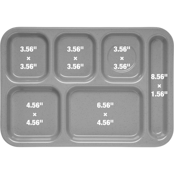 Carlisle Foodservice Right-Hand Compartment Tray, Tan, PK24 - 614R25