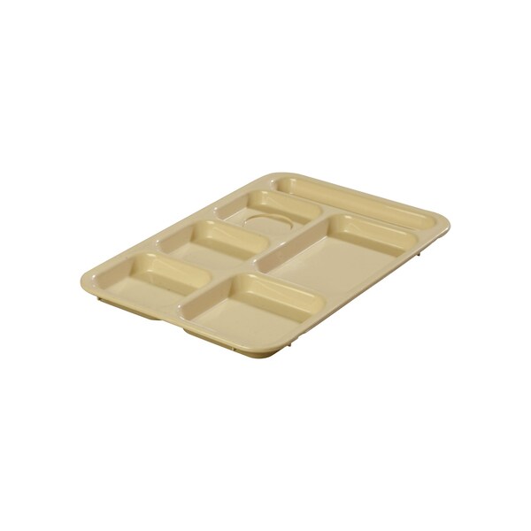 Carlisle Foodservice Right-Hand Compartment Tray, Tan, PK24 - 614R25