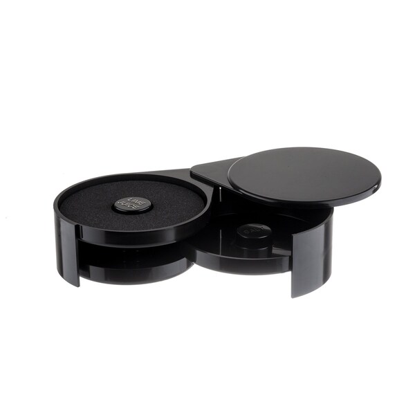 Tablecraft Glass Rimmer, 3 Swing Out Trays, Blk Abs P - H633
