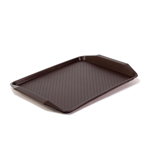Hapco-Elmar Essential 1.25 x 12 x 17" Rect. Tray with Handles, Walnut, PK 36 - R3070WAL