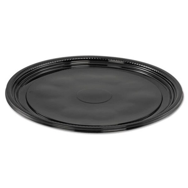 Goldengifts 12 in. dia Caterline Casuals Thermoformed Platters, Black - GO1893759
